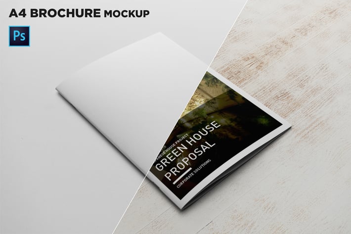 A4 Brochure Cover Mockup