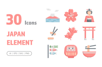30 Japan Element Icons