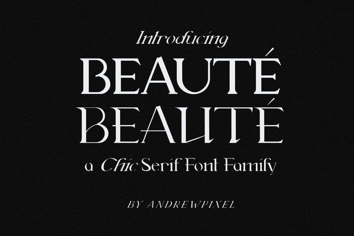 Beauté Modern Serif Font Family