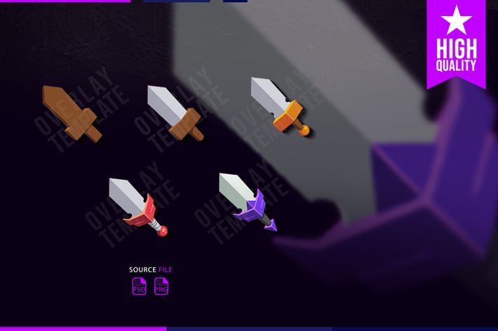 Sub Badges Lead Sword for Twitch