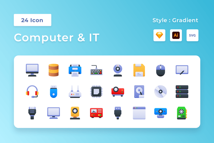 Computer & IT Gradient Icon