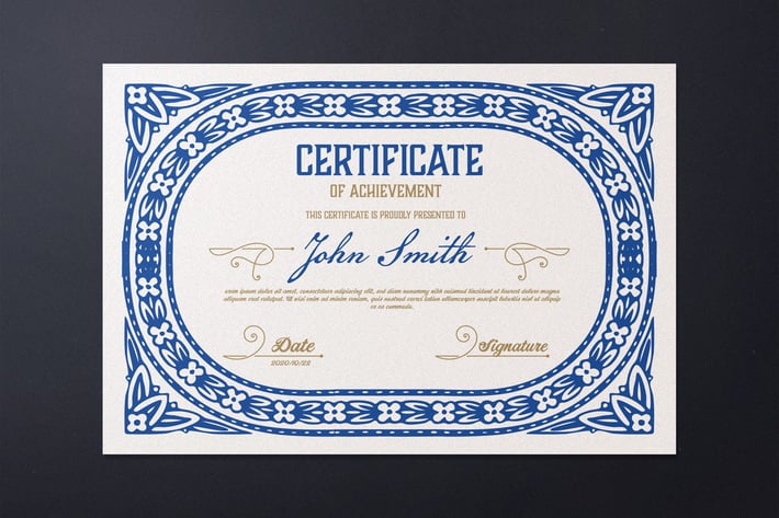 Vintage Certificate Layout