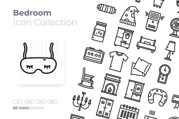Bedroom Outline Icon