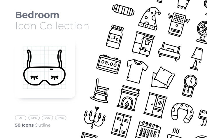 Bedroom Outline Icon