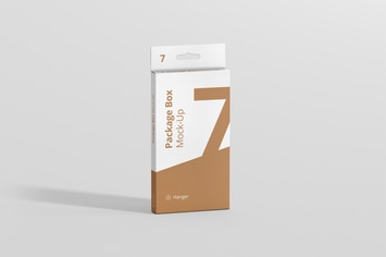 Package Box Mockup - High Rectangle with Hanger