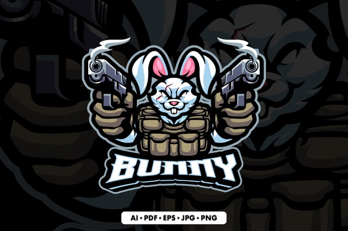 Bunny Mascot Logo Template