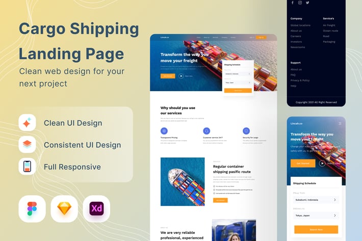 Cargo Shipping Landing Page