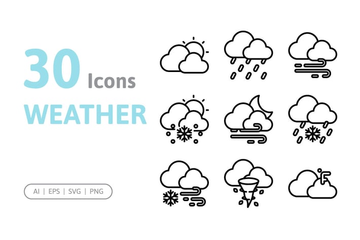 30 Weather Icons