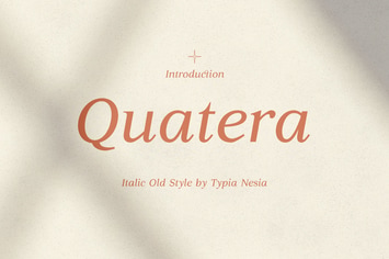 Quatera Italic - Elegant Classy Serif Italic