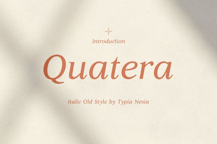Quatera Italic - Elegant Classy Serif Italic