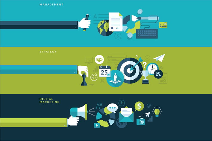 Flat Design Concepts for Business and Marketing