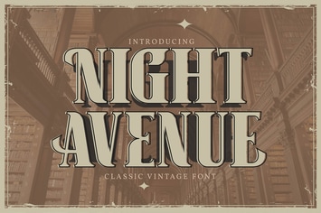 Night Avenue | Classic Vintage Font