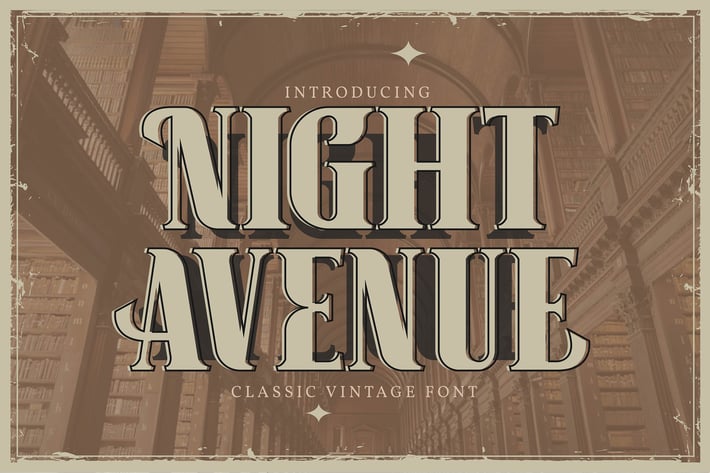 Night Avenue | Classic Vintage Font