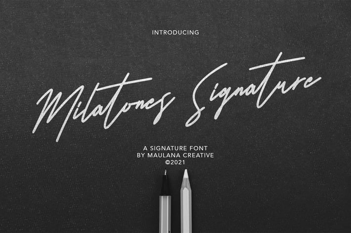 Milatones Signature Font
