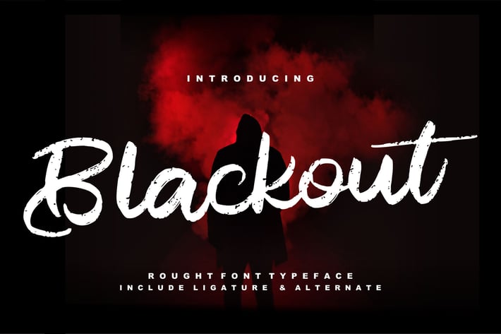 Blackout | Rough Script Font