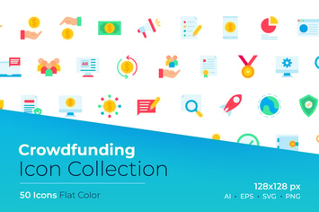 Crowdfunding Flat Color Icon