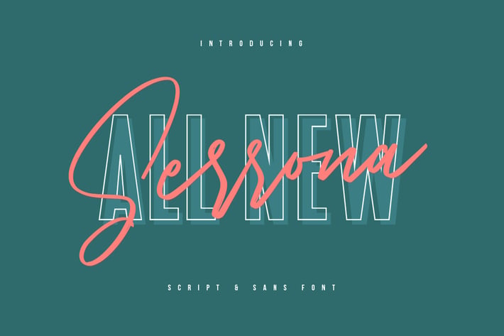 Serrona Script Font Duo