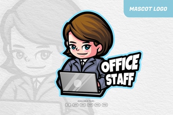 Office Staff Business Kid Logo