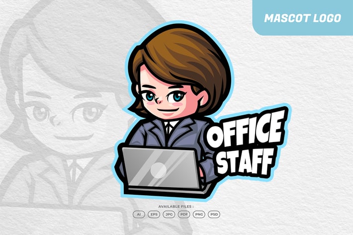 Office Staff Business Kid Logo