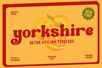 Yorkshire - Modern Retro Display Typeface