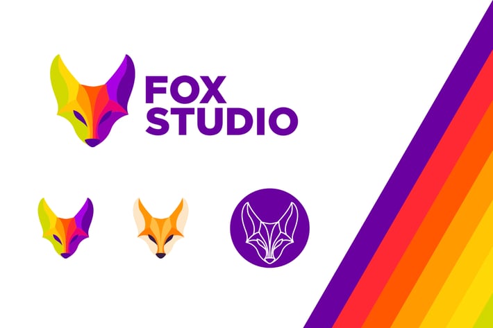 Fox Studio Modern Vivid Color Logo