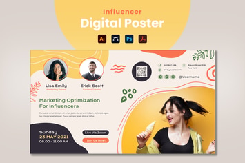 Influencer Digital Poster
