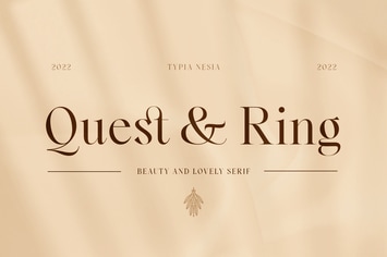 Quest and Ring - Beauty and Lovely Serif Font
