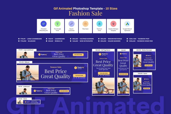 GIF Banners - Fashion Sale Banners Ad