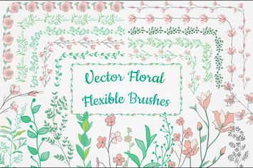 Flexible Floral Brushes