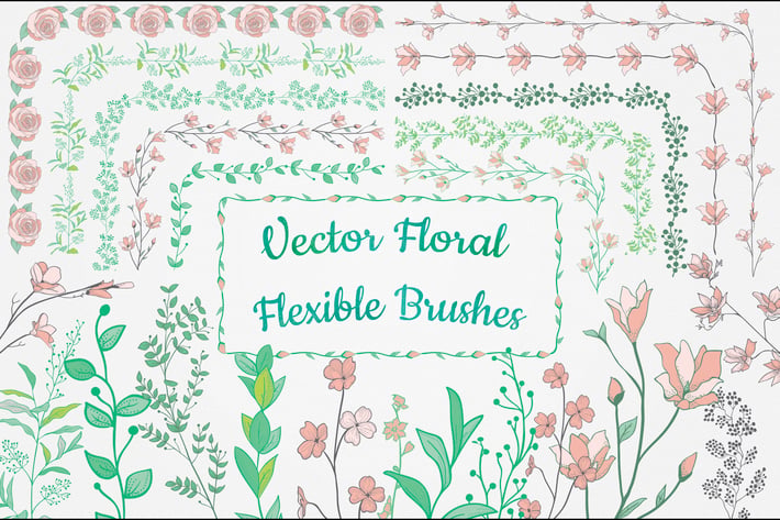 Flexible Floral Brushes