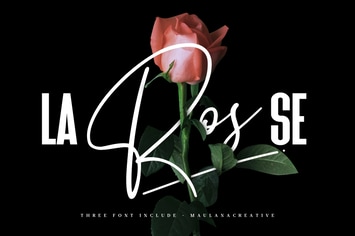 La Rosse Three Font Include