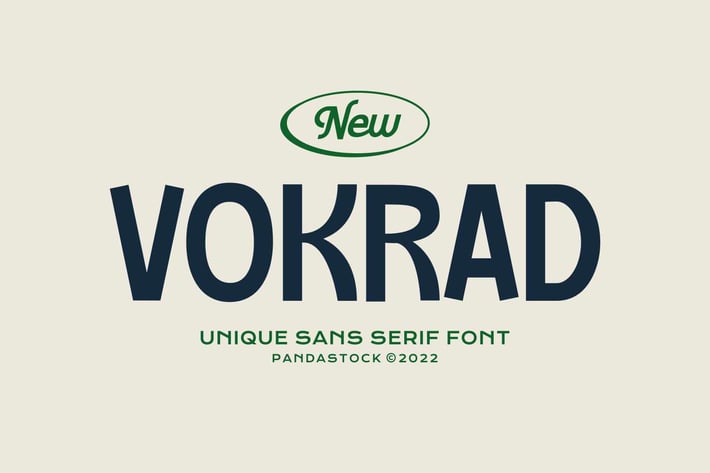 Vokrad - Minimalist Sans Serif Font