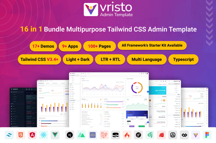 Vristo – Tailwind Admin Template