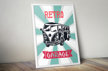 Retro Bus Print