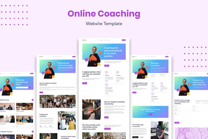 Online Coach Business Website Template
