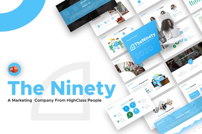 The Ninety Marketing Business Powerpoint Template