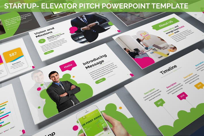 Startup - Elevator Pitch Powerpoint Template