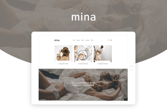 Mina - Personal Blog PSD Template