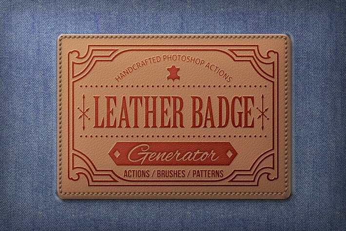 Leather Badge Generator - Photoshop Actions