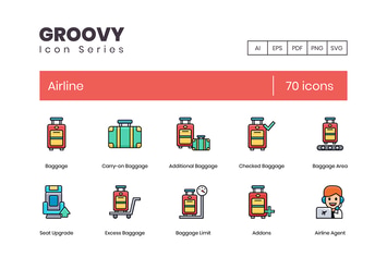 70 Airline Icons