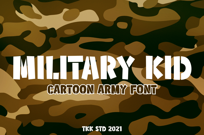 Stencil Font - Military Kid