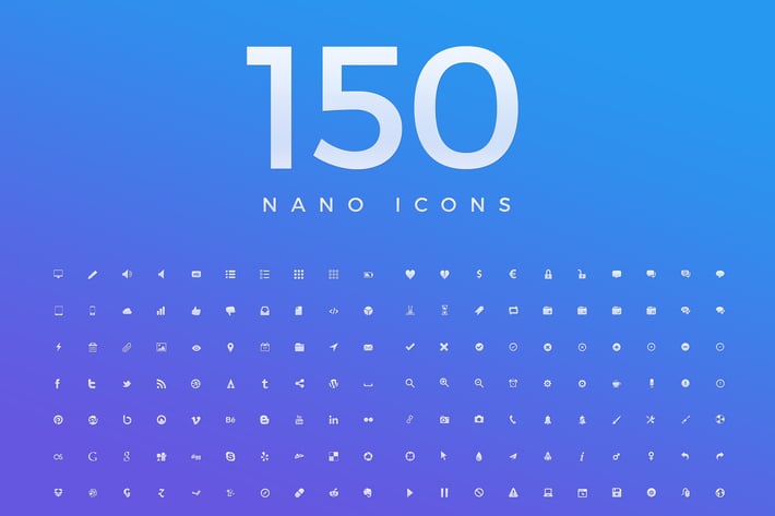 150 Nano Vector Icons 3