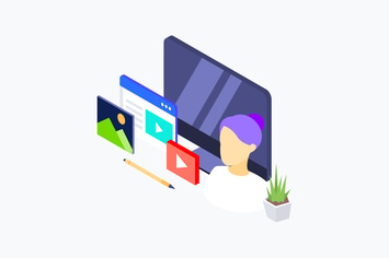 Video Blogger Isometric Illustration
