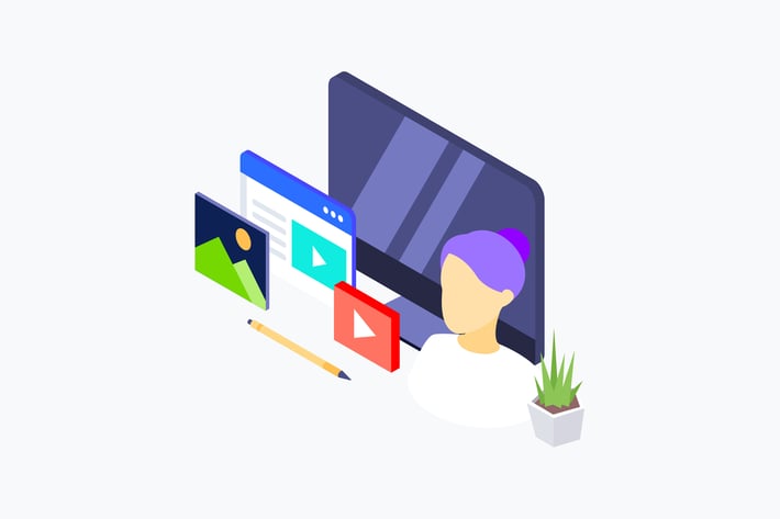 Video Blogger Isometric Illustration