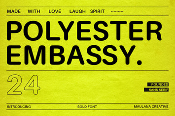 Polyester Embassy Rounded Sans Serif Font 