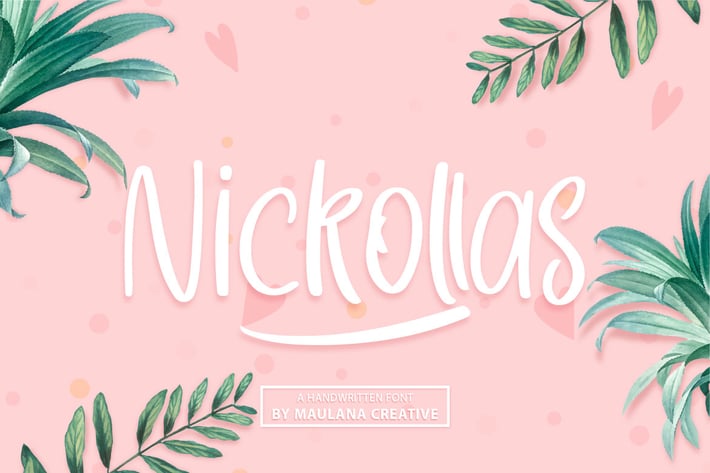 Nickollas - Handwritten Sans Serif Font
