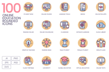 Online Education Icons