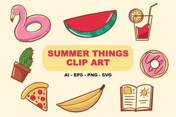 Summer Things Clip Art