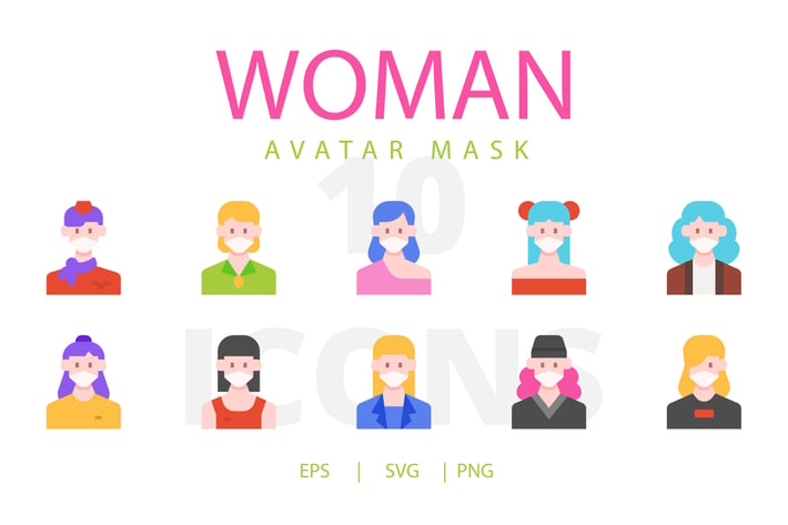 Woman avatar mask