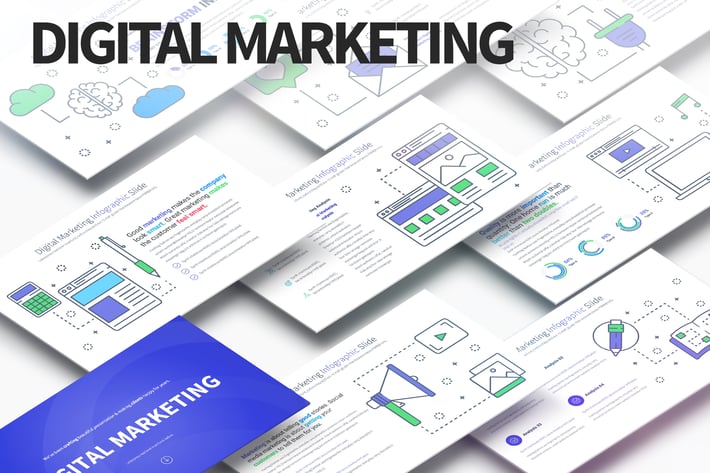 Digital Marketing - PowerPoint Infographics Slides